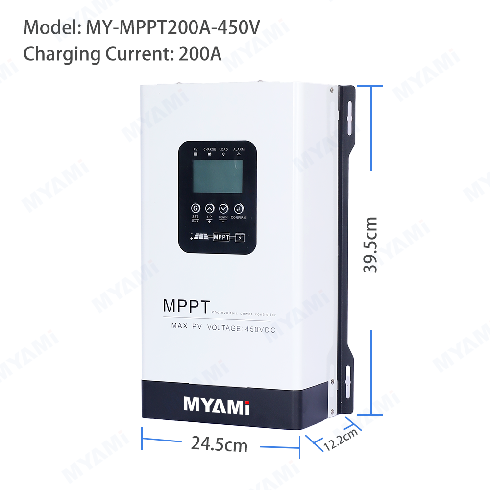 Charge Controller Solar - Regulator ładowania solarnego MPPT 200A, regulowany,