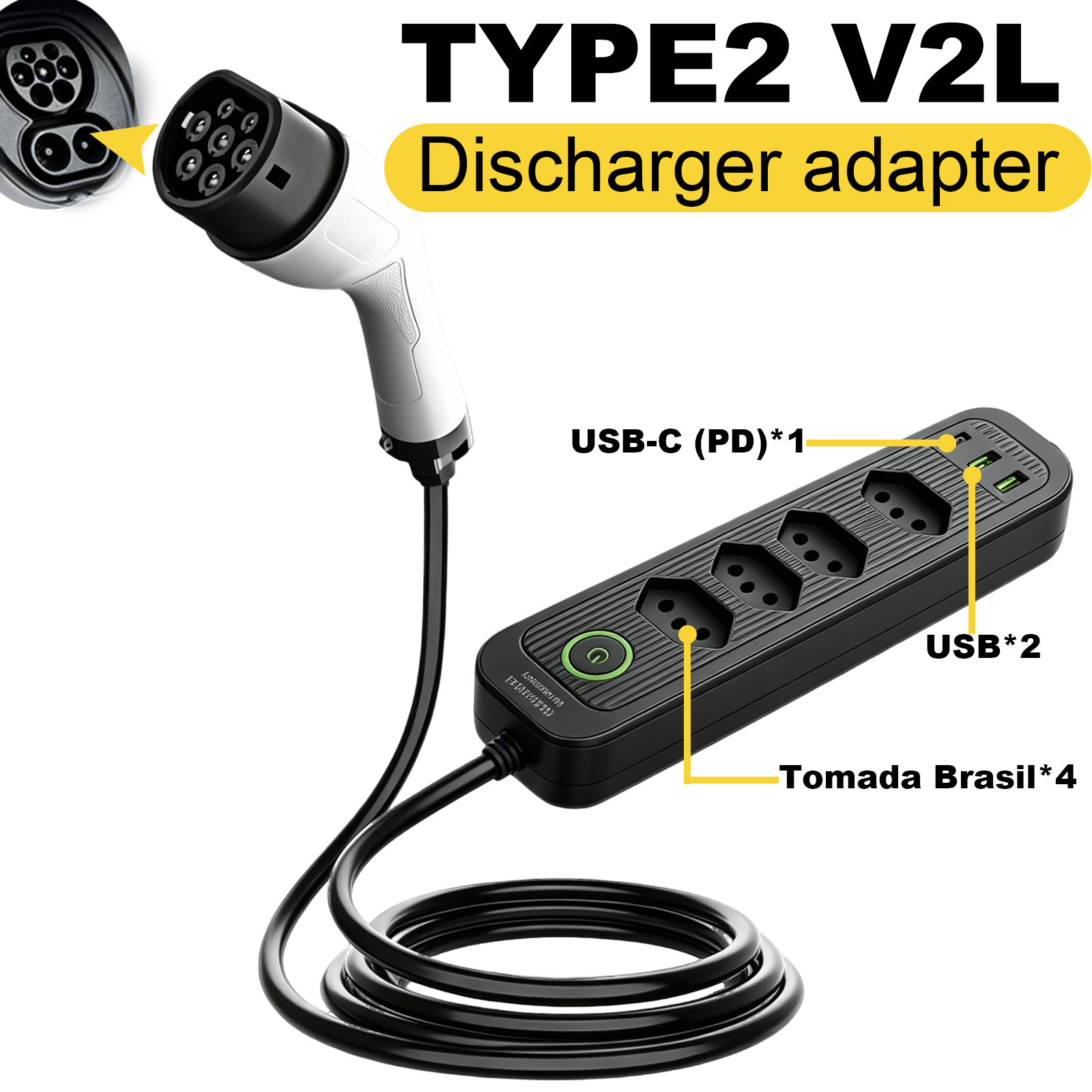 Outdoor Power Station - Adapter rozruchowy Type2 V2L 16A z