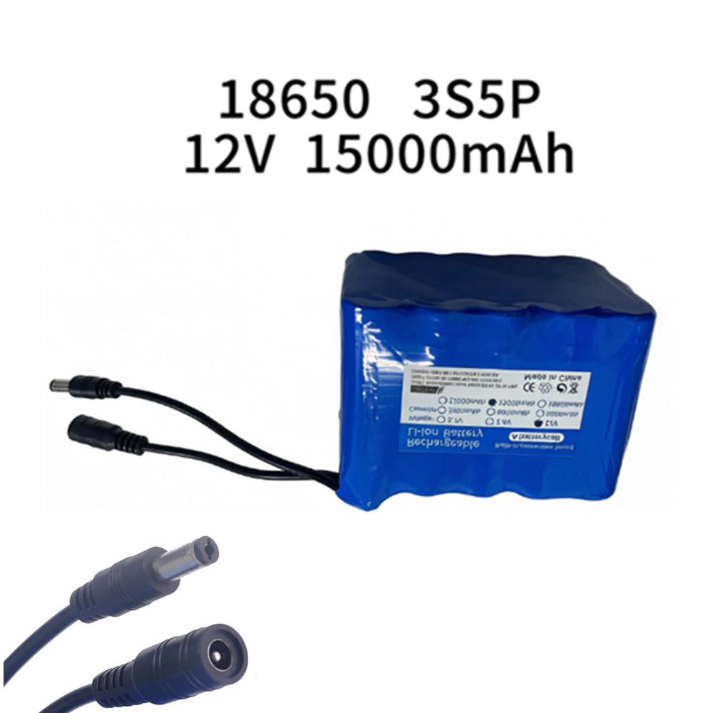 Lithium Battery 12V - Akumulator wędkarski 12V 3S5P 15Ah Przenośny